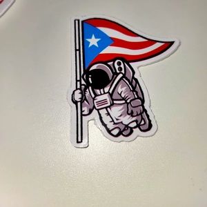 Astronaut with Puerto Rico Flag